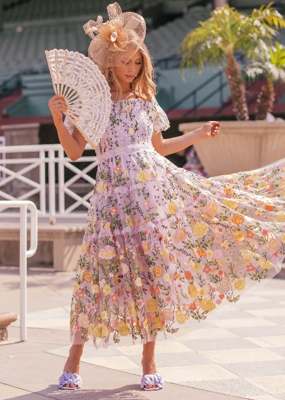 Midi dresses with bow accents for a sweet and charming look Rose Dress