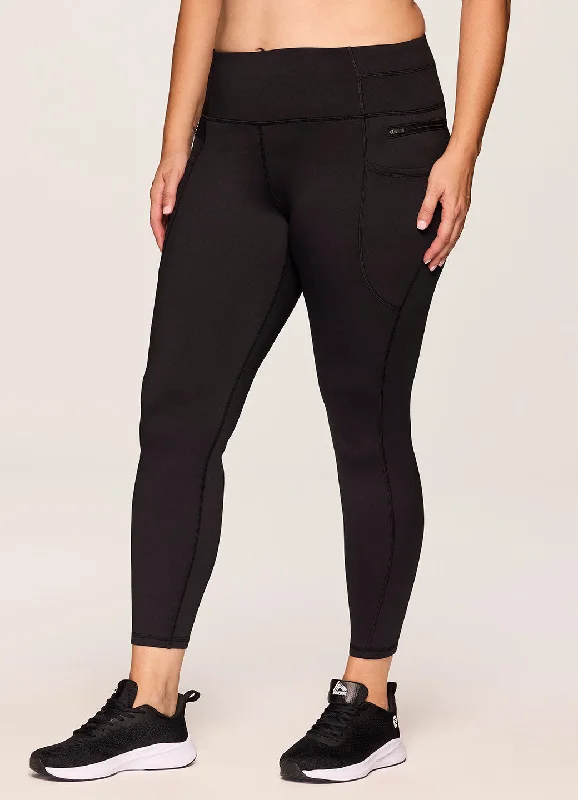 Women's Tight Trousers with Mesh Panels in Black for a Sexy and Modern AppearancePlus Prime Hit The Road Fleece Legging