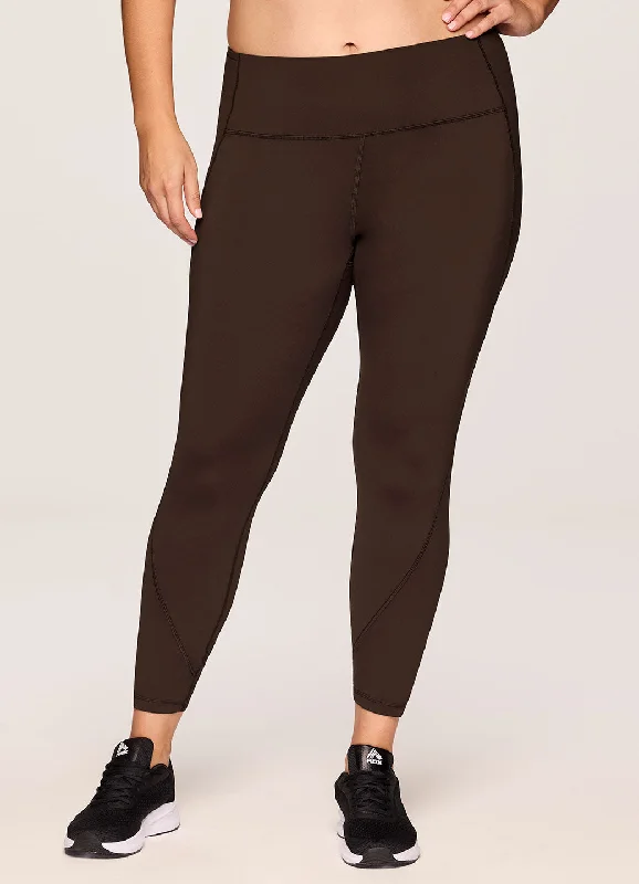 Plus Size Women's Corduroy Tight Trousers in Olive Green for a Retro and Cozy VibePlus Step It Up Tech Flex Legging