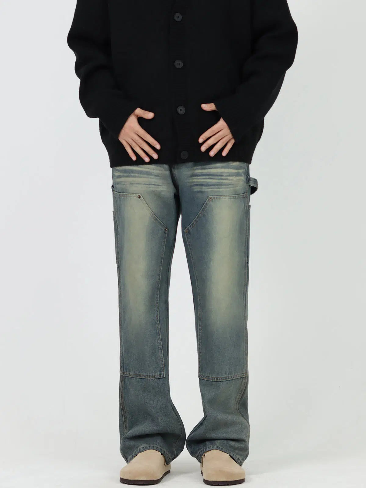 Stretch women jeans for enhanced mobility and comfortRetro Blue Bootcut Straight Casual Jeans