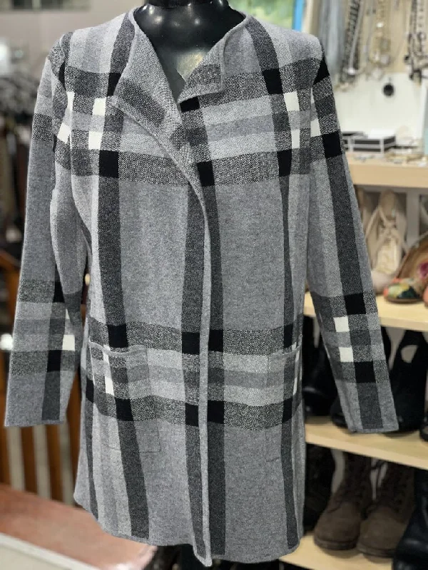 High - Low Hem Women's Cashmere - Blended SweatersAlison Sheri Plaid Sweater S