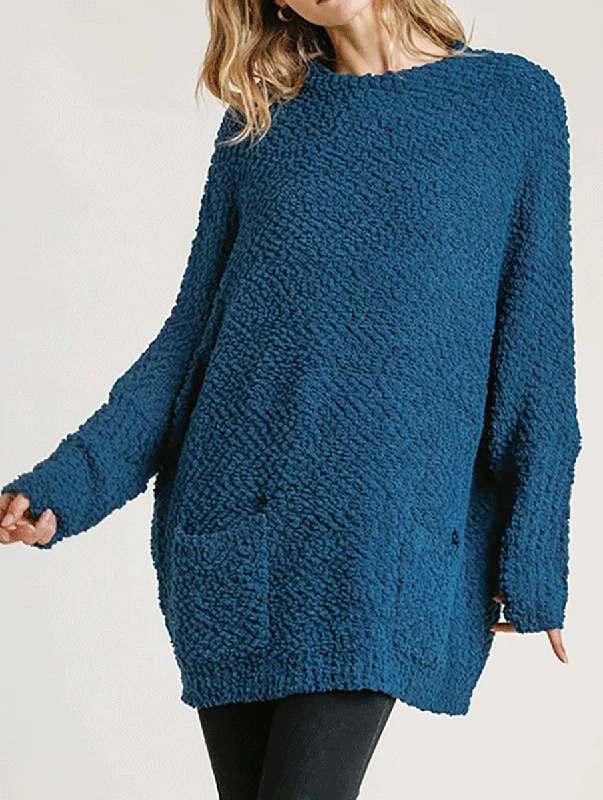 Plus Size Women's Oversized Chunky Knit SweatersStay Awhile Tunic Sweater