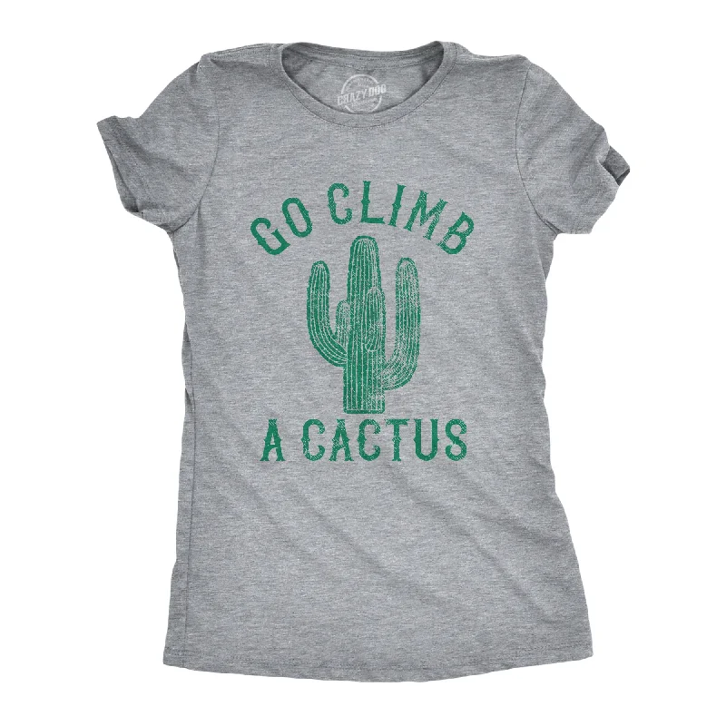 Striped Women T Shirt in a Classic PatternGo Climb A Cactus Women's T Shirt