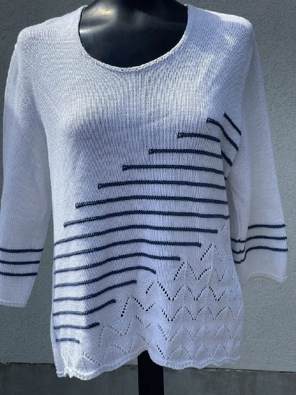 V - Neck Women's Ribbed Wool Sweaters for FallSkovhuus Knit Sweater L