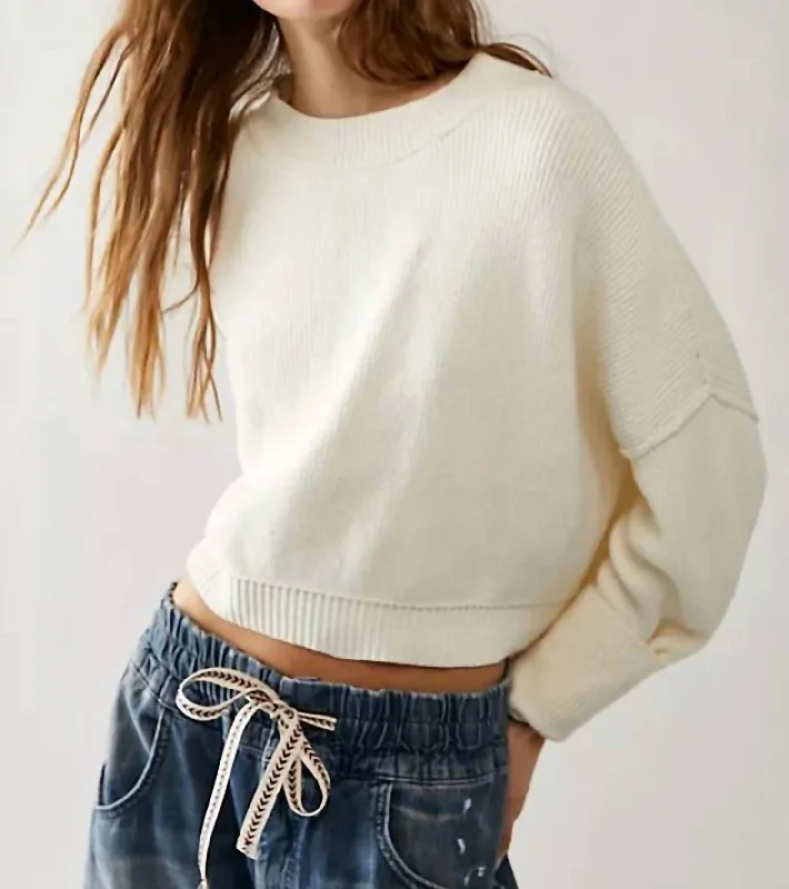 Sleeveless Women's Silk Blend Sweater Dresses for a Sophisticated LookEasy Street Crop Sweater In Moonglow