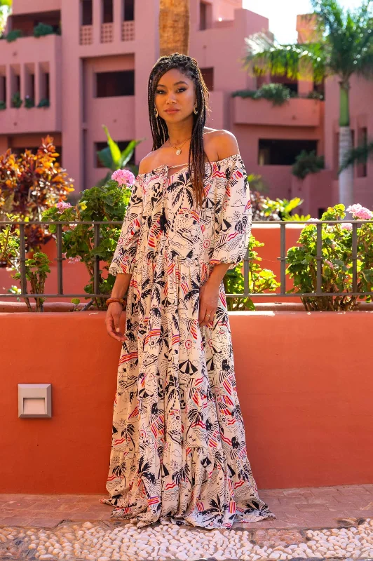 Shift Women Dress with a Simple and Classic Design for Everyday WearGOS Lulli cream maxi dress