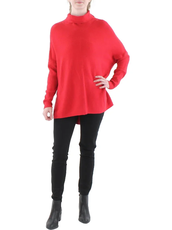 V - Neck Women's Ribbed Sweater Dresses with Belt for a Defined WaistWomens Mock Neck Knit Pullover Sweater