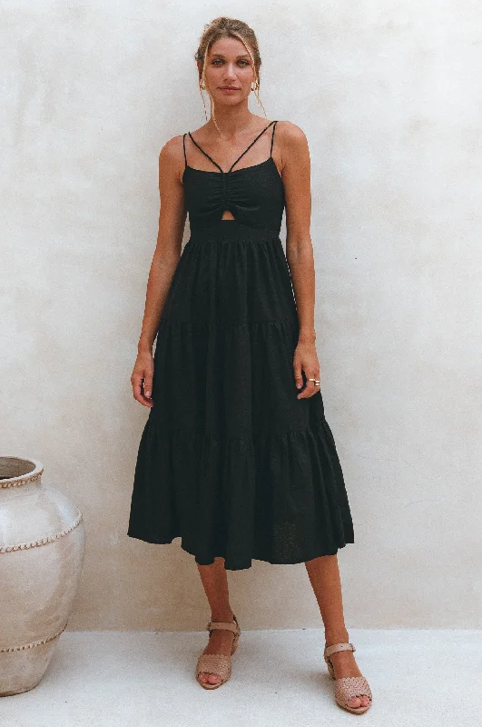Midi dresses with polka dot prints for a playful summer outfitRafaela Strappy Linen Midi Dress Midi dresses with polka dot prints for a playful summer outfitRafaela Strappy Linen Midi Dress