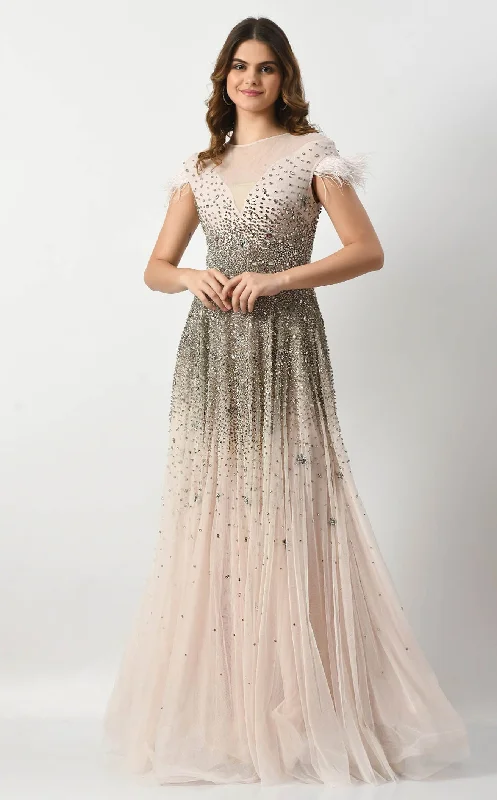 Formal dresses with high - low hems and floral embroidery for a unique prom styleCouture Fashion by FG CF22230392 Dress